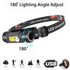 Portable LED Headlamp Built In 18650 Battery Headlight Outdoor Fishing Head Lamp Strong Light Flashlight USB Rechargeable Torch