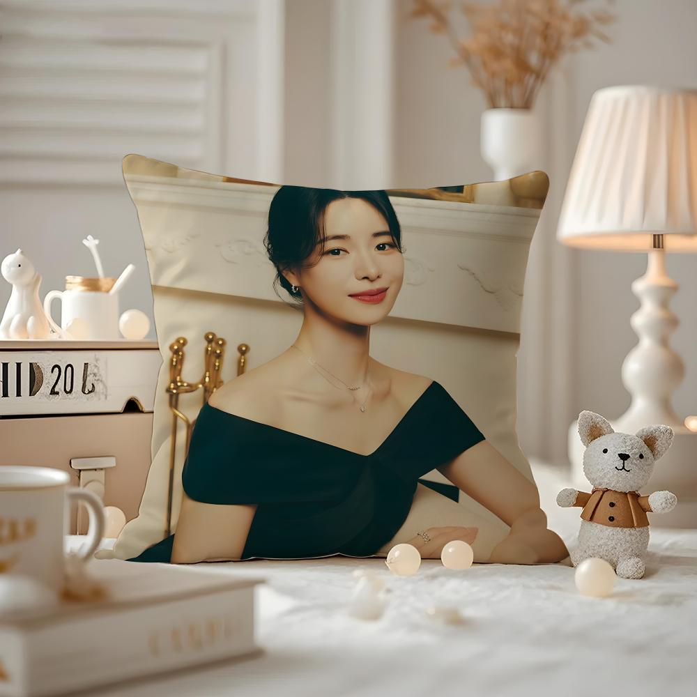 Lim Jiyeon Actress Cushion Cover Pattern Printed Pillowcase For Living Room Sofa Cushion Cover & Bedroom Decor