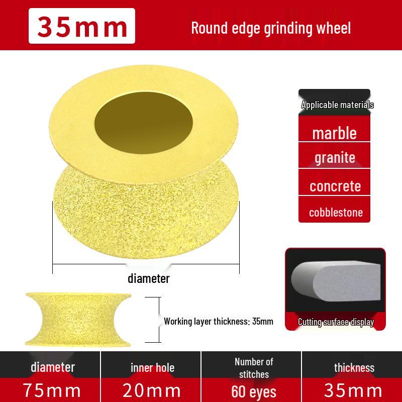 Bordureuse pour Carrelage en Marbre et Meuleuse à Pierre pour Meuleuses d'Angle - Outil de Découpe, Chanfreinage et Polissage de Carrelage