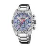 Chrono Bike Chronographe Acier Inoxydable Cadran Gris Quartz F20543-1 100M Montre Homme