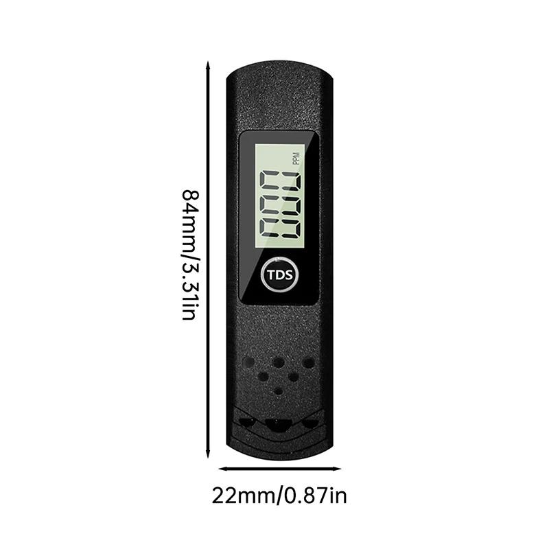 

1PC Black Digital Water Quality Tester TDS Meter Range 0 to 9990 Water Purity PPM Tester чорний