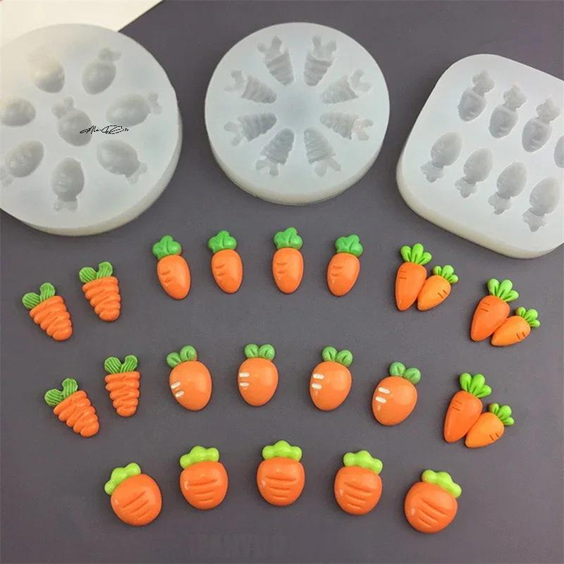 Mini Carrot Shape Silicone Molds High Temperature Resistant for Chocolate Candy Easter Cakes Baking Decoration Tools