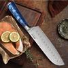 WXCOO Damascus Steel Laser Patterned Chef Knife Cleaver Santoku Knives Kitchen Knife Holder Multifunctional Kitchen Knife Block