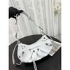 New high-end locomotive bag pleated rivet crescent bag Spice girl bag crossbody shoulder handbag bag female