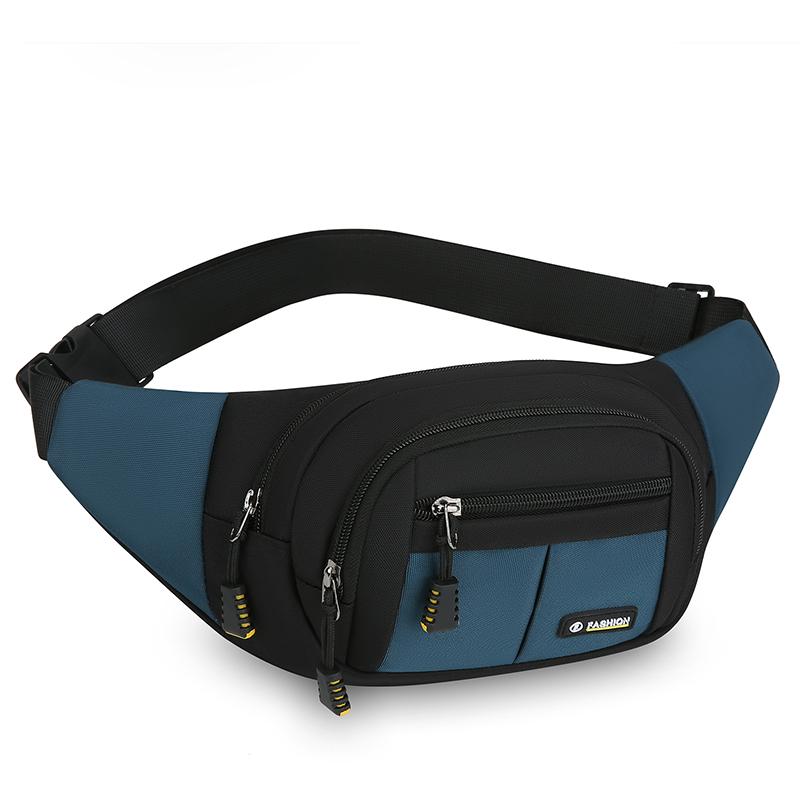 Men's Anti-Theft Waist Bag – Large Capacity Nylon Chest Pack with Multi-Layer Pockets for Travel & Sports