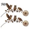 Unique Outdoor Garden Accent Animal Stake, Rustic Yard Art Decorations with Dandelion Accent, Metal Decorative Sculpture for Lawn Patio Flower Bed And
