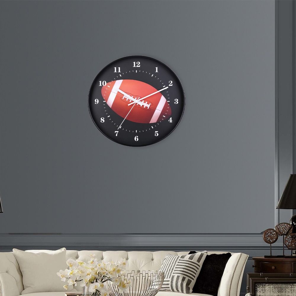 Funny Rugby Wall Clock Plastic Wall Mounted Clock Modern Decoration Clock  Dorm Room