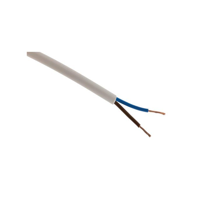Câble électrique h05vv-f 2x1,5mm² blanc - 10m - zenitech