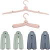 Travel Folding Clothes Hangers Mini Space Saving Clothes Drying Rack Foldable Anti-slip Drying Hangers Wardrobe Organizer