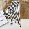 Headband Wraps Female Neckerchief Stripe French Korean Style Small Long Scarf Hair Accessories Bag Decor