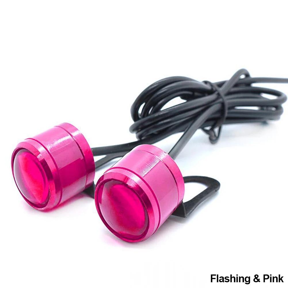 2PCS Motorcycle Strobe Led 5w led eagle eye flashing Light 7Colors With Brackets Daytime Running Lights For Spotlight DC12V