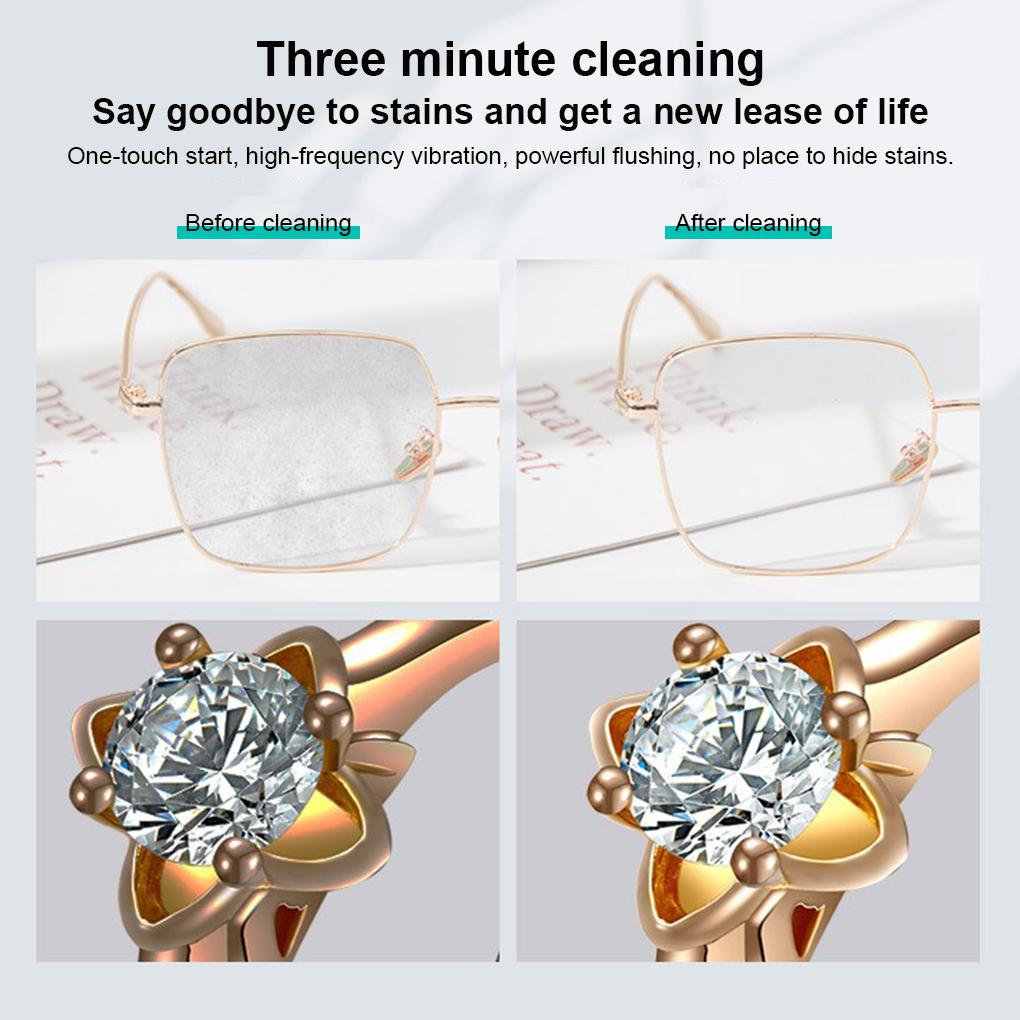 Contacts Lens Cleaning Machine Sonic Battery Powered Colorful Rechargeable 360 Degree Lenses Jewelry Watch Toy Washing Device