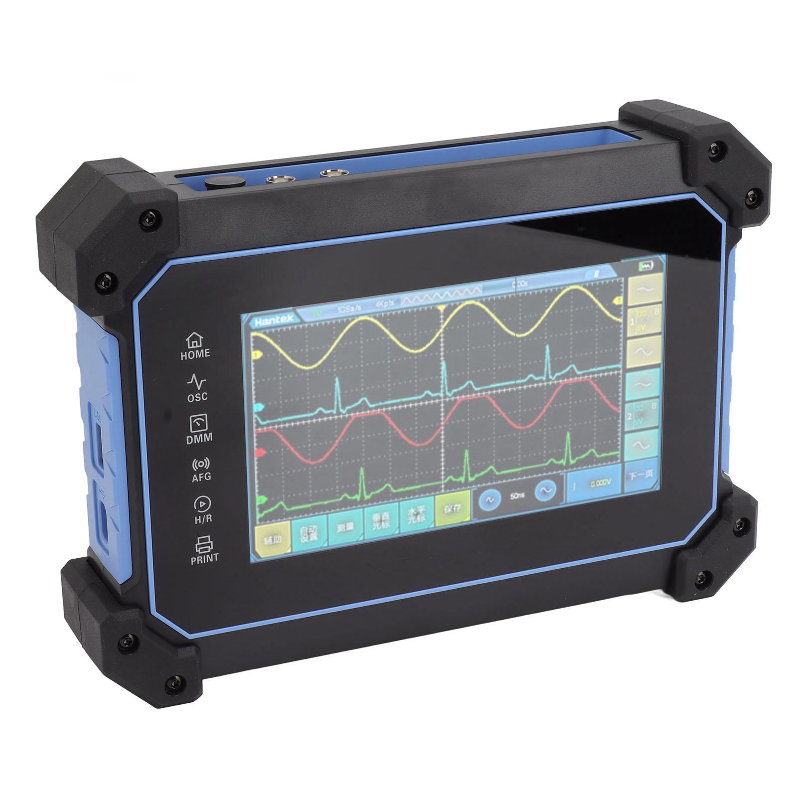 

HANTEK Oscilloscope Kit 2 Channel Handheld 110Mhz Bandwidth 250MSa s Sampling Rate Touch Screen TO1112D
