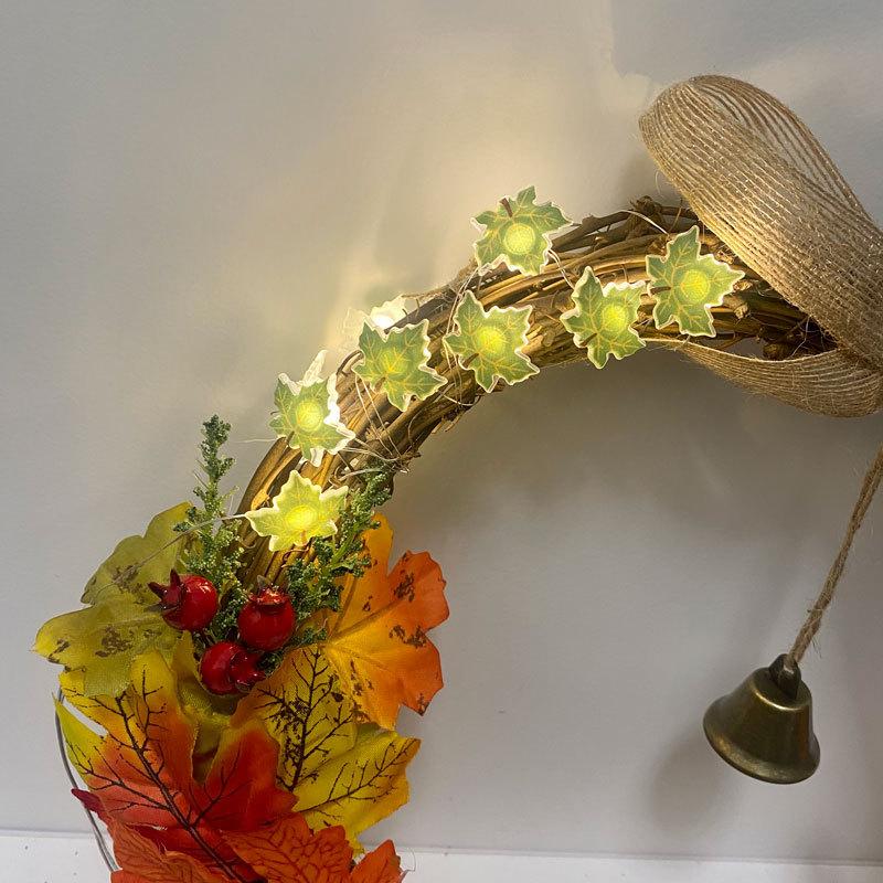 

День благодарения 10000 Рождественский венок Светодиодная гирлянда из медной проволоки 1 метр One Size зелёный