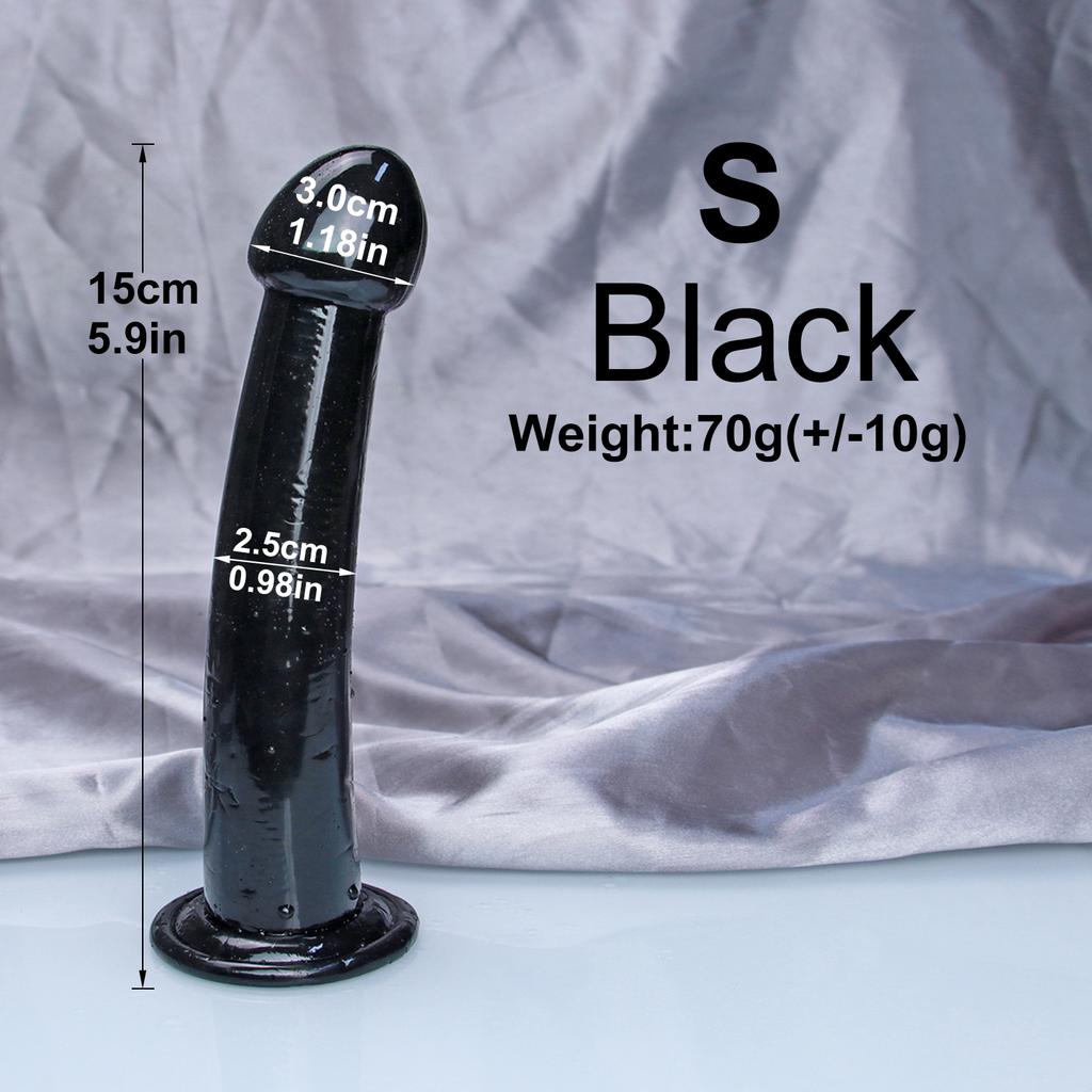 Cheap 4Sizes TPE Transparent Anal Plug Jelly Dildo Sex Toys for Man Woman Suction Cup Cock Vaginal Masturbation Soft Small Penis