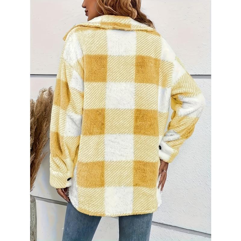 Giacca Invernale in Pile Peluche da Donna, Cappotto ad Alta Elasticità, Lavabile in Lavatrice, Collezione Eleganza Ispirata al Medio Oriente per Autunno e Inverno