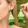St. Patrick's Multi-layer Tassel Fashion Festival Earrings