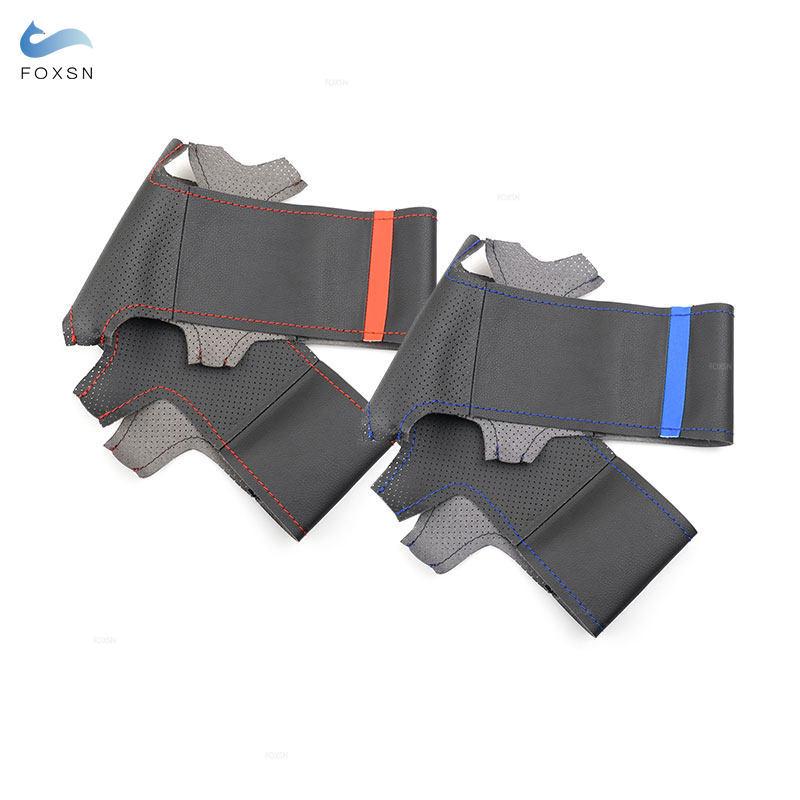 For BMW M Sport 3 5 Series E46 330i 330Ci E39 540i 525i 530i M3 E46 M5 E39 Hand-stitched Perforated Leather Steering Wheel Cover