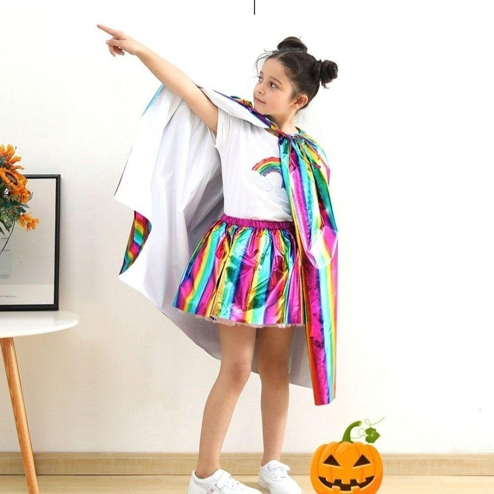 Multipurpose Halloween Kids Cape Coat Witches Robes Punk Grim Reaper Cloak Children