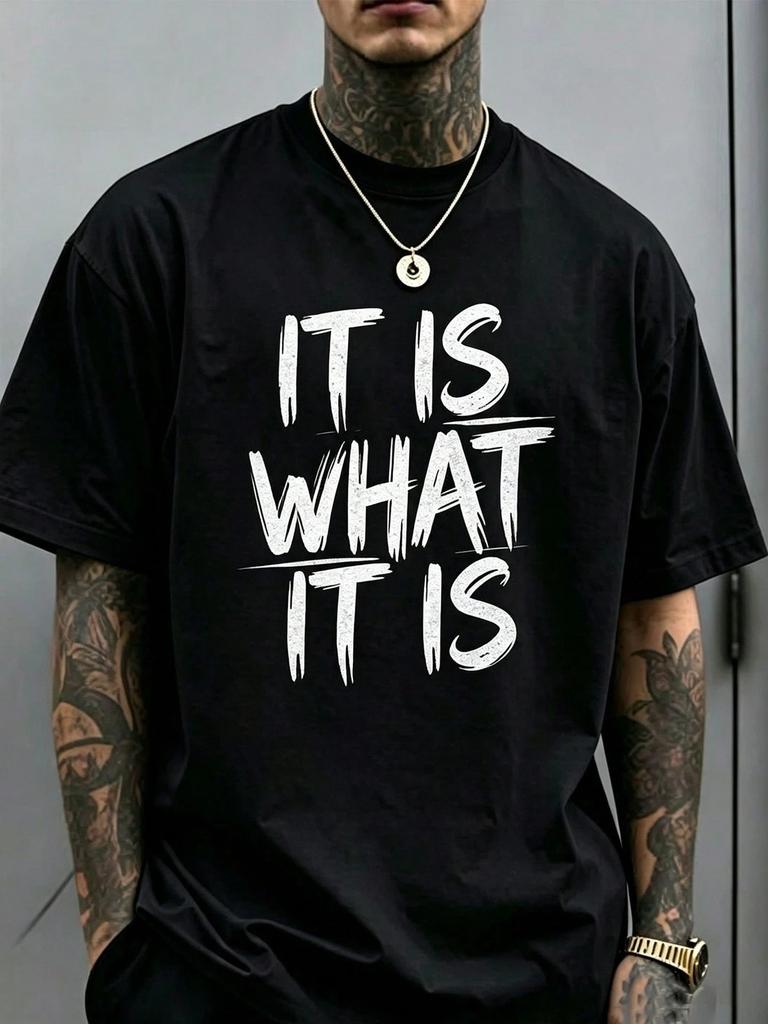"This Is What It Looks Like" Men's Casual Round-Neck Short-Sleeve T-Shirt
