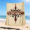 1pc Led Zeppelin Outdoor Flannel Blanket Gift For Boys Girls Adults, Family Friends