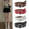 Love Buckle Waist Belt for Female Girl Fashion Pin Buckle Waiststrap Teens Jeans Belt Pants PU Leather Belt Waist Decors