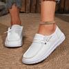 Wholesale Large Size Women's Shoes Casual Single Shoes Women's Spring and Autumn New Flat-bottomed Lace-up Loafers Four Seasons