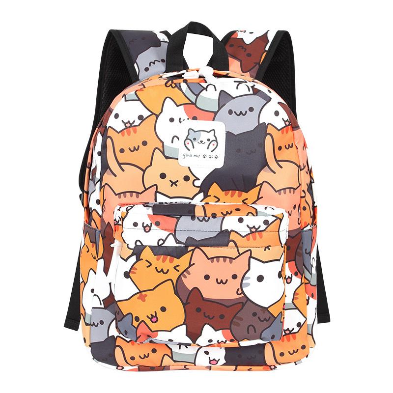 

Neko Atsume Cat Backyard Intensive Аніме Хлопчики Дівчата Книга Сумка Шкільний рюкзак Travel Mochila Рюкзак Мода 30x14x41.5cm