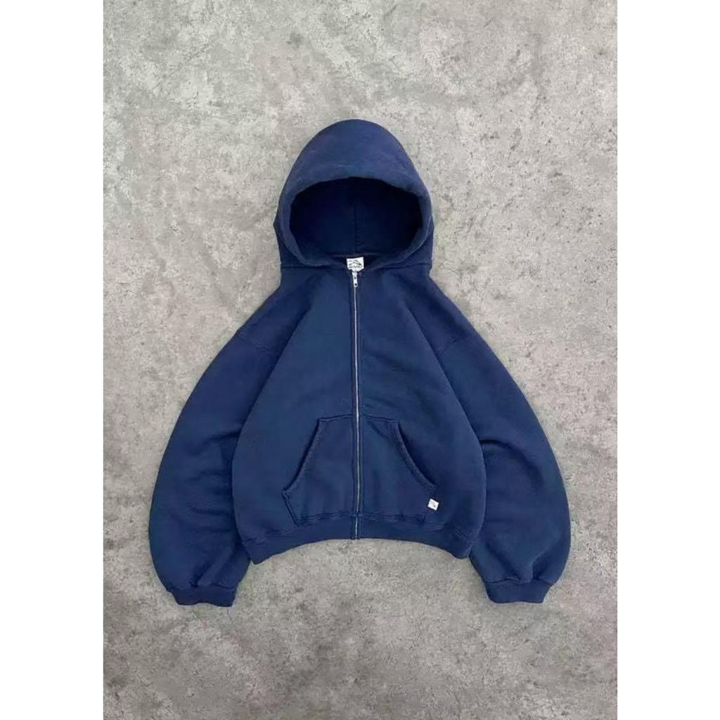 American Retro Solid Color Hoodies Women Men Autumn Long Sleeve Tops Hood Shirt Streetwear Hip Hop Pullover Y2K Sweatshirt New