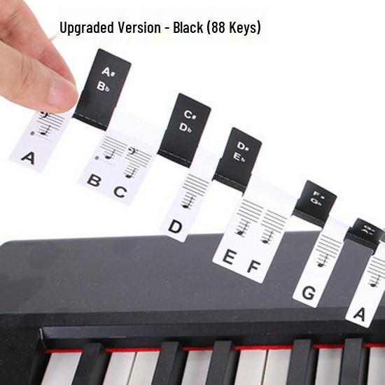 Self-Adhesive Removable 88-Key Piano Keyboard Stickers