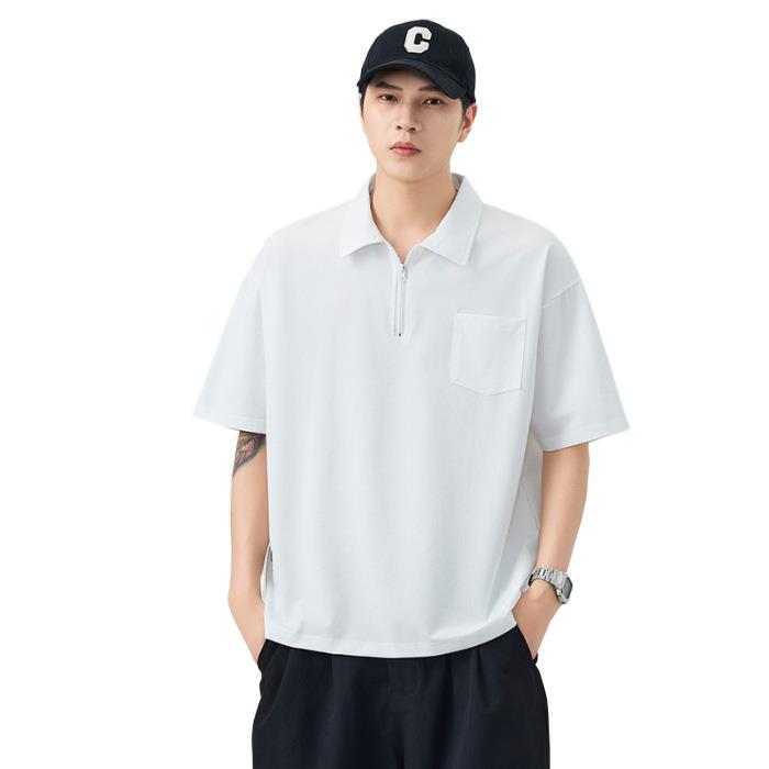 Men's Summer New Loose Short-sleeved POLO Shirt Men's Lapel Thin Short T-top
