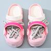 Cute Trend Earphones Hole Shoes Women's Slippers Summer Toe Shoes Personalized Wear Girls Beach Shoes Cool Slippers