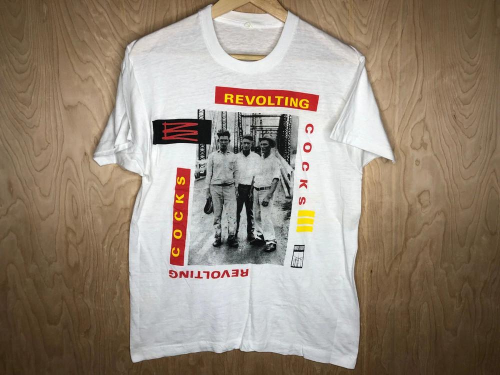 

1986 Revolting Cocks Band White Cotton T Shirt Full Size S-5XL Unisex T-Shirt S