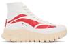 Li Ning Wave Textile, Leather Cushioning Slip Resistant Abrasion Resistant Height Increasing High top Casual Shoes AZGS090-1