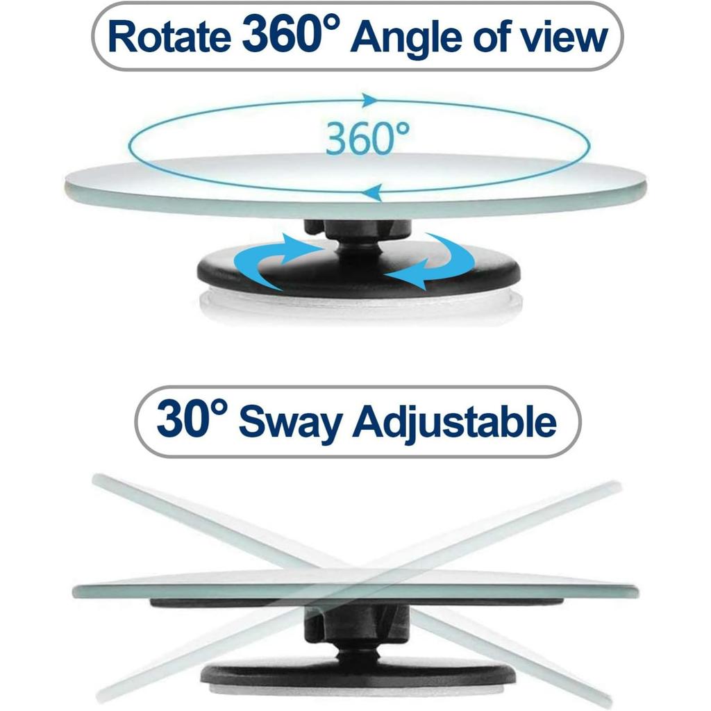Blind Spot Mirrors for Cars, 2 Pack Round Frameless Blind Spot Adhesive Rotate Adjustable HD Glass Convex Side Mirror for Car SUV Van Truck Universal