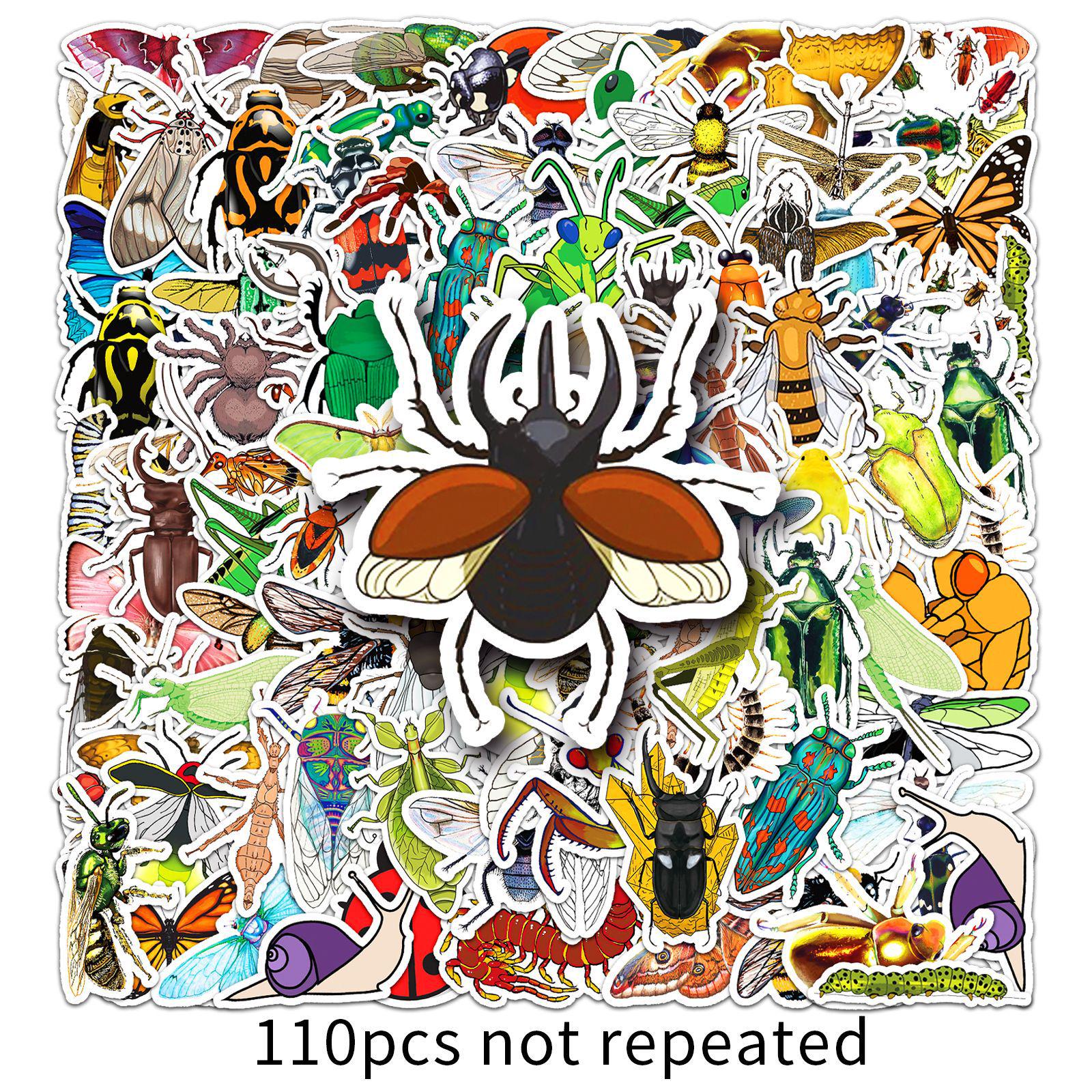 Cartoon Animal Doodle Stickers: 110 Waterproof Sheets for Kids Journals, Luggage, and Phone Decorations