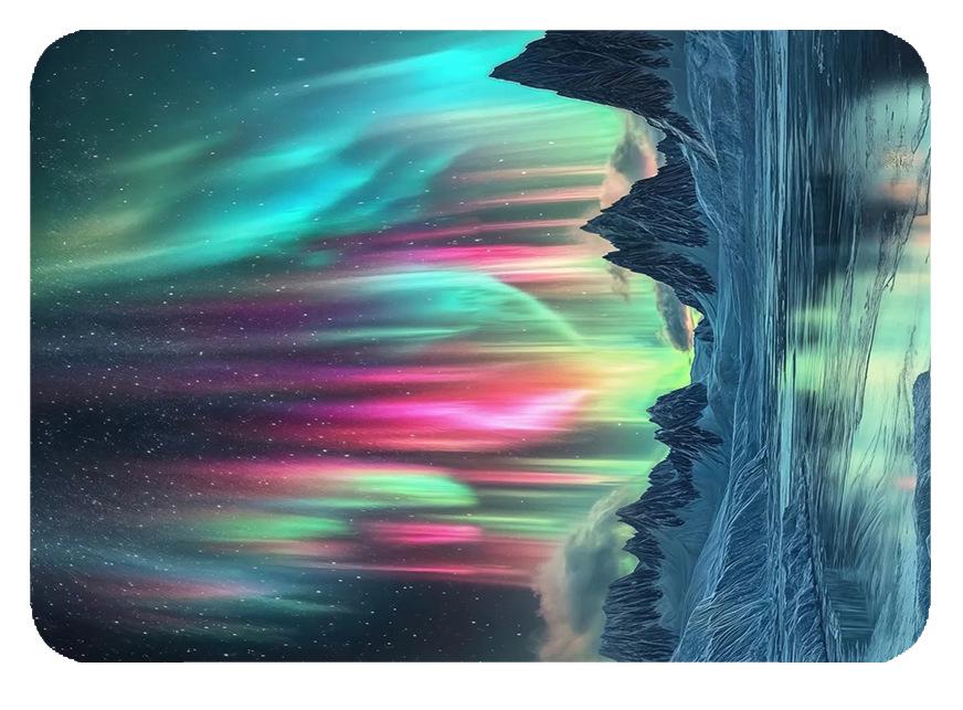 Dreamy Aurora 3D Crystal Glass Magnetic Refrigerator Sticker – Colorful Metal Home Decoration Gift