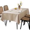 Fabric Cotton and Linen Tablecloth Waterproof and Oil-proof Solid-colored Rectangular Solid Tablecloth Perfect for Home Party