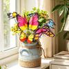10 Pezzi Paletti a Farfalla 10 Pollici Colorati Decorazione Giardino a Farfalle PVC Impermeabile Farfalle Artificiali con Bastoncino per Vaso Piante Patio Cortile Decorazione Giardino