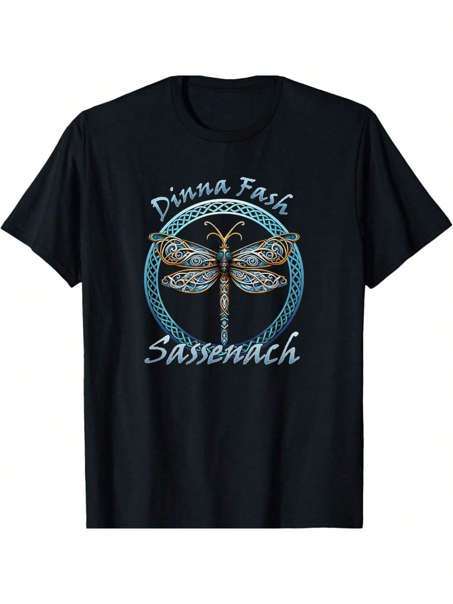Dinna Fach Sassenach Gaelic Dragoy Scottish Outlander T-Shirt S разноцветный