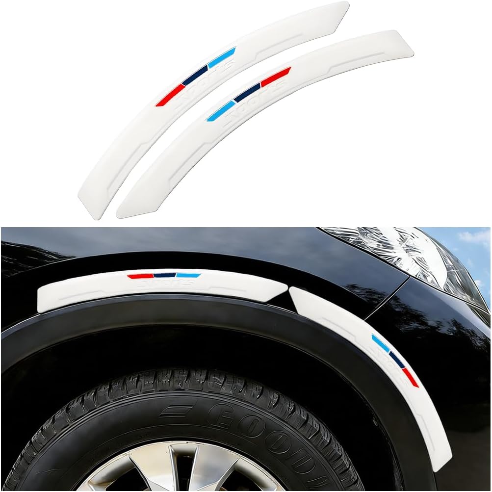 2PCS Car Wheel Tire Eyebrow Strips, Flexible Anti-Collision Sport Vehicle Wheel Arches Edge Lip Trim, Automotive Exterior Tire Fender Flare