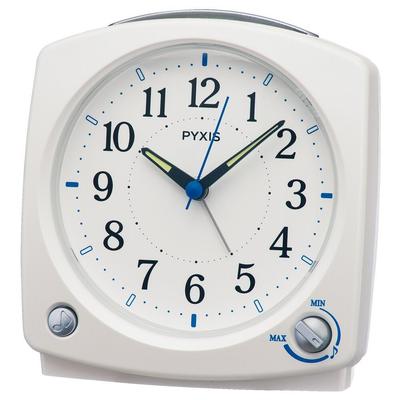Ρολόι Seiko NR455W Αναλογικό Ξυπνητήρι με Λευκό 125 x 120 x 69mm Μελωδία, Μαργαριτάρι, PYXIS,