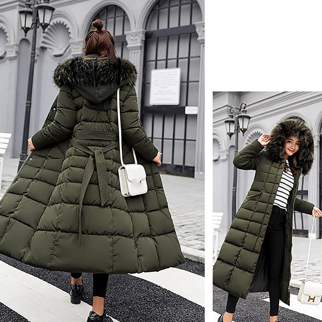 Dámské dámské zateplené velké velikosti jednobarevné s kapucí, jednoprsé, střední délka bavlněná bunda vesta, tenký kardigan kabát