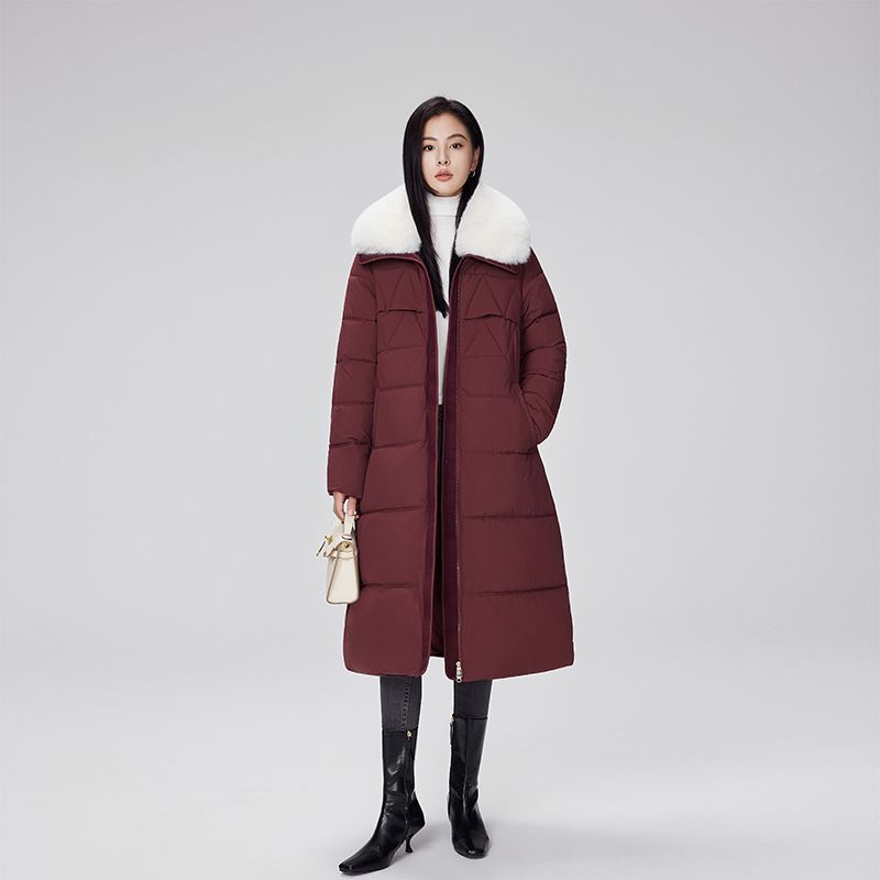 

Модная зимняя парка женская очень длинная хлопковая куртка с утолщением и утеплением уличная одежда с большим меховым воротником и поясом приталенного силуэта 2XL