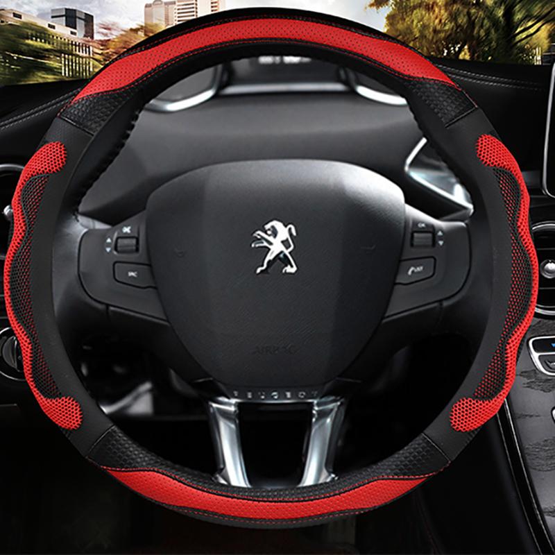 

Microfiber Leather Car Steering Wheel Cover For Peugeot 208 2012~2018 Peugeot 308 2014~2021 2008 2013~2018 Auto Accessories красный