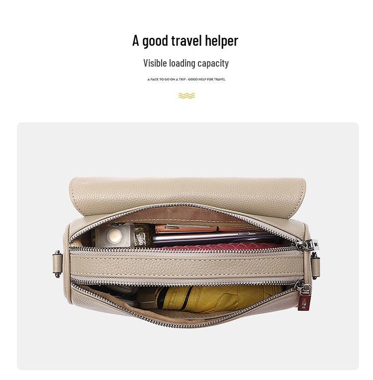 2025 Women's Large Capacity Soft Leather Crossbody Backpack with Magnetic Buckle Flap