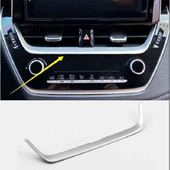For - Toyota Corolla Matte silver ABS Middle Air Outlet Vent Cover Trim