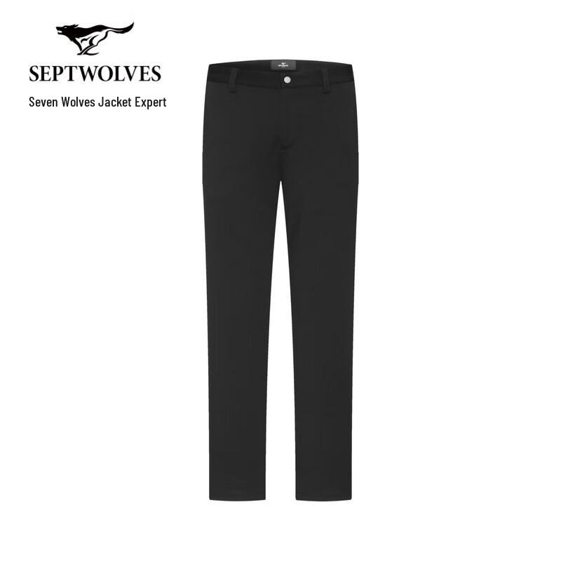 SEPTWOLVES Men's Casual Straight-Leg Business Elastic Trousers