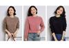 Women's Thick 100% Wool Raglan Sleeve Round Neck Sweater - Loose Knit Long Sleeve Pullover for Autumn/Winter