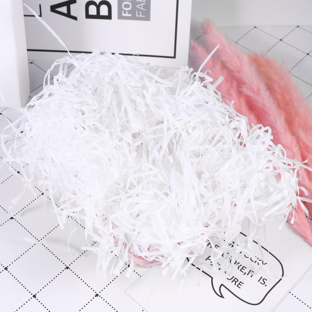 5 Packungen Raffia-Gras zerkleinertes Papier Filament Kreative Geschenkbox Füllpapier Beige Partyzubehör Verpackungsbox Zubehör